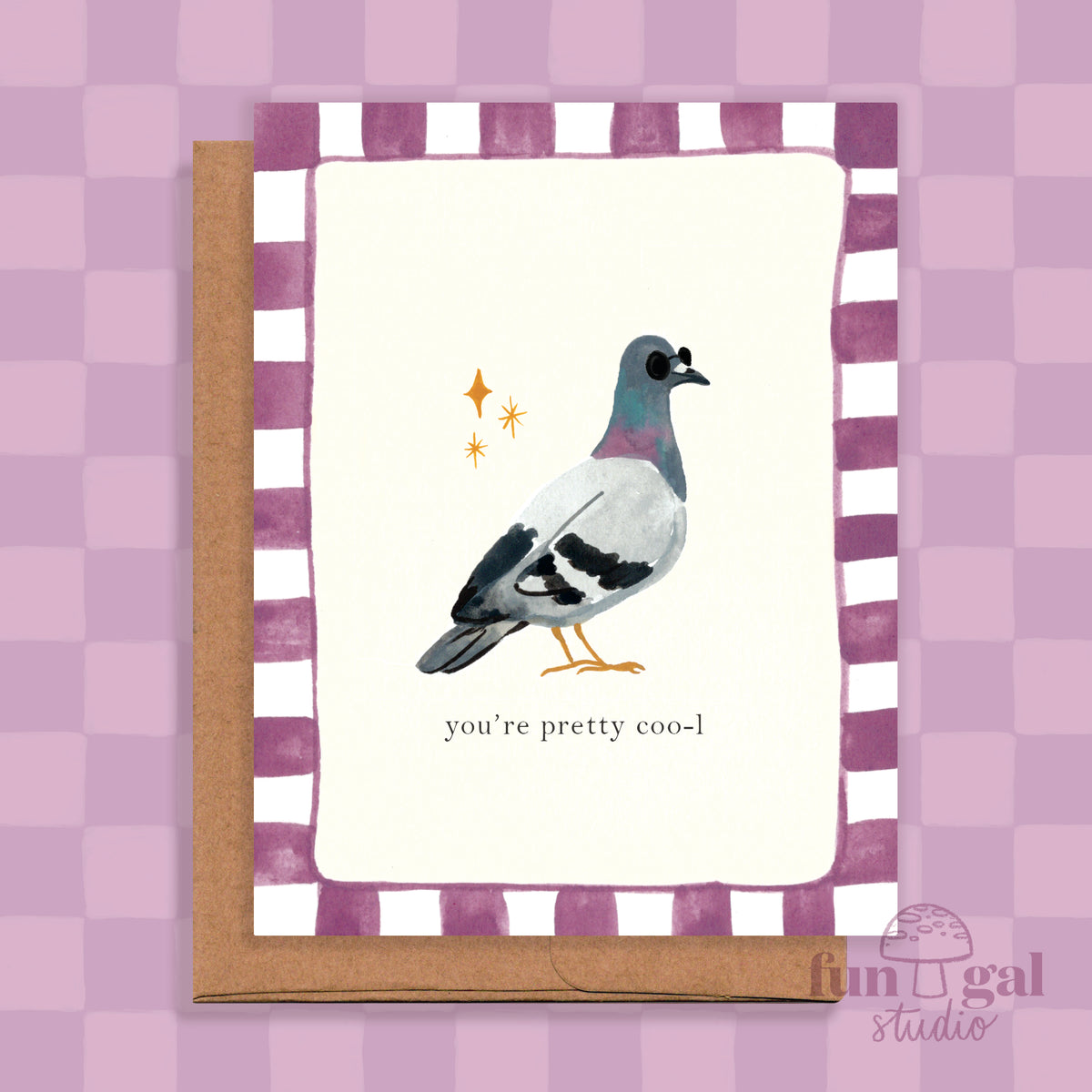 Cool Pigeon - Thank you, Birthday, Appreciation Card