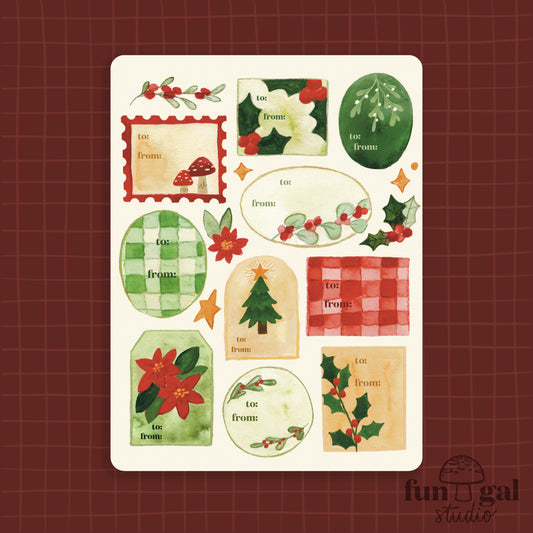 Cozy Holiday - Sticker Gift Tags