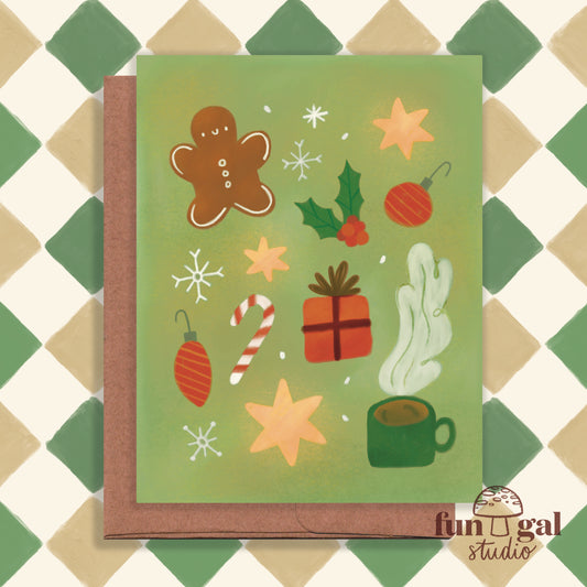 Fun Festivities - Holiday, Winter, Christmas Card