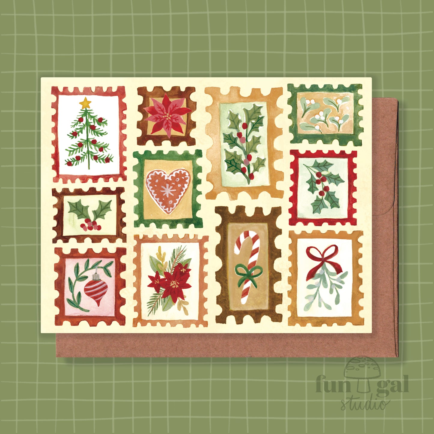 Christmas Stamps - Holiday, Winter, Christmas Card