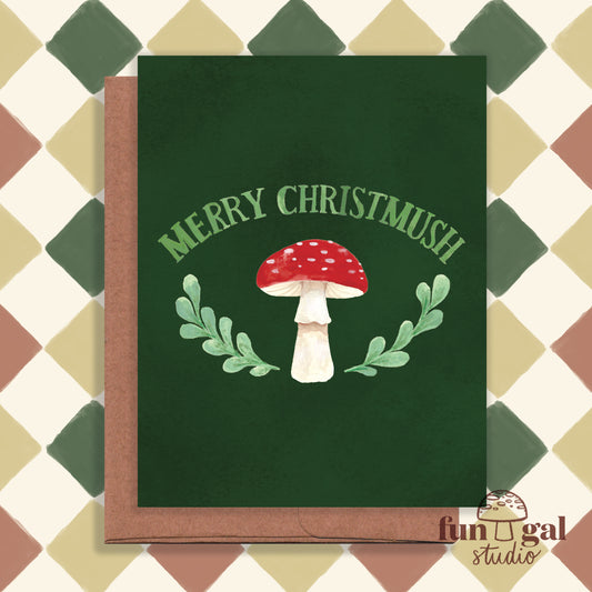 Merry Christmush - Holiday, Winter, Christmas Card