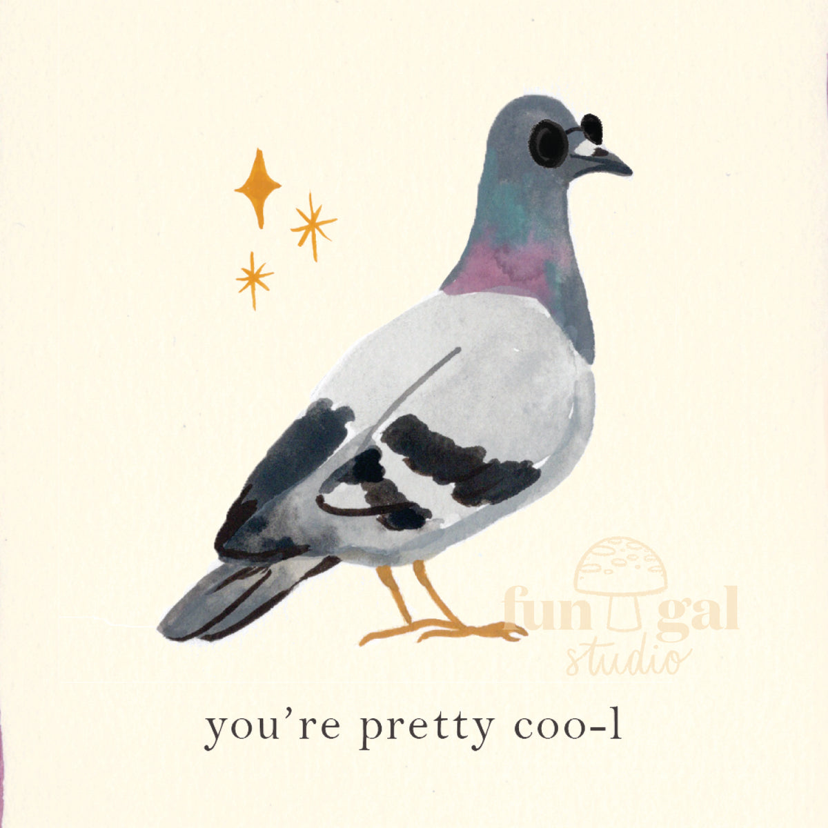 Cool Pigeon - Thank you, Birthday, Appreciation Card