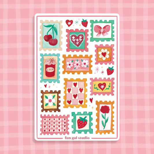 Soft & Sweet Stamp Stickers - Sticker Sheet