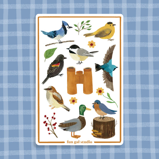 The Birdwatcher - Bird Sticker Sheet