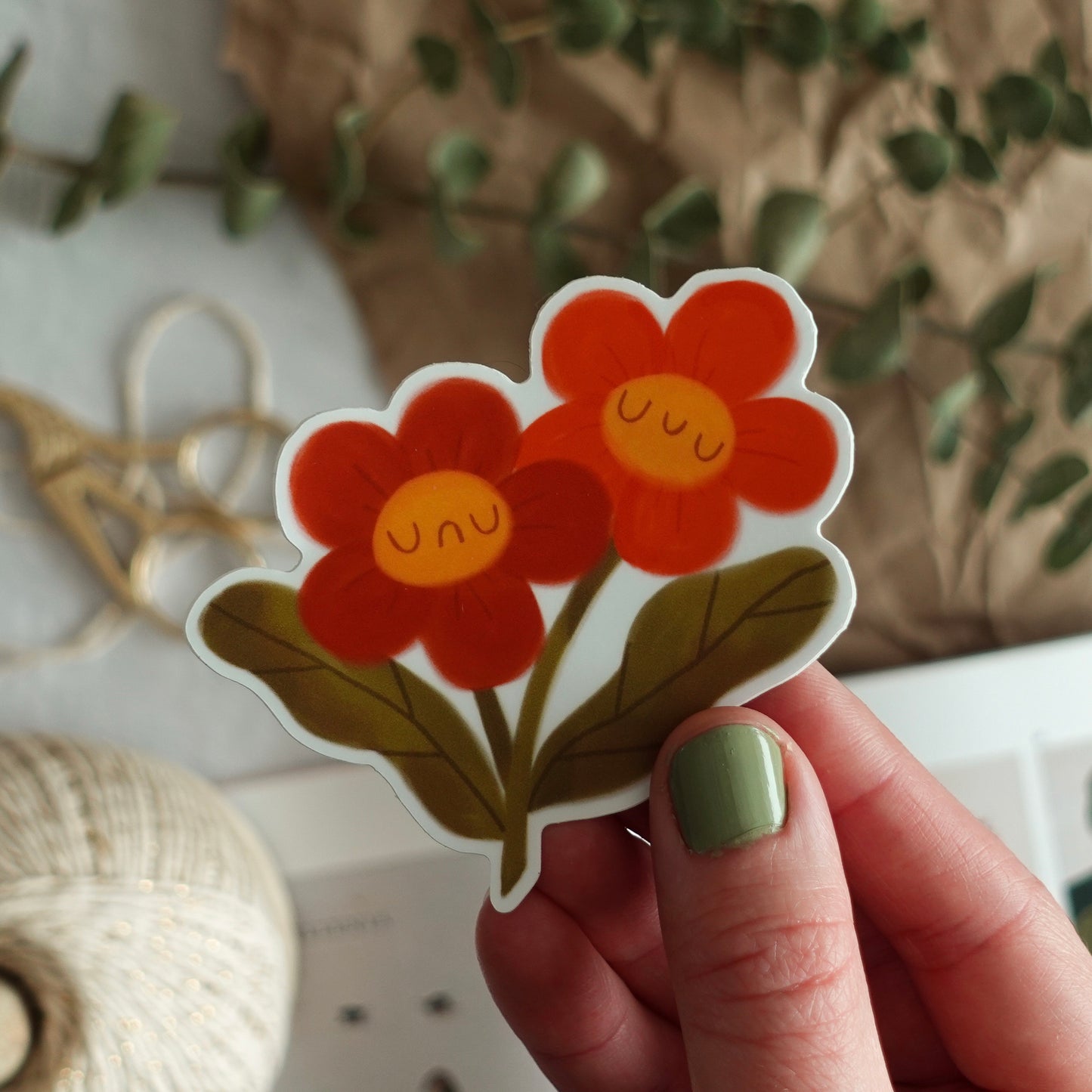 Moody Blooms - Flower Die Cut Vinyl Sticker