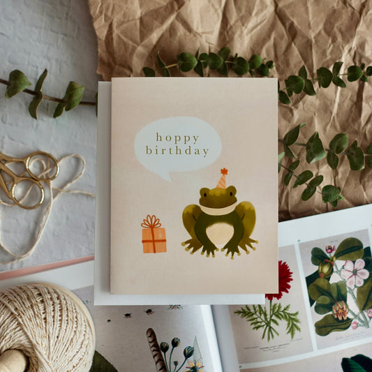 Hoppy Birthday - Frog Birthday Card