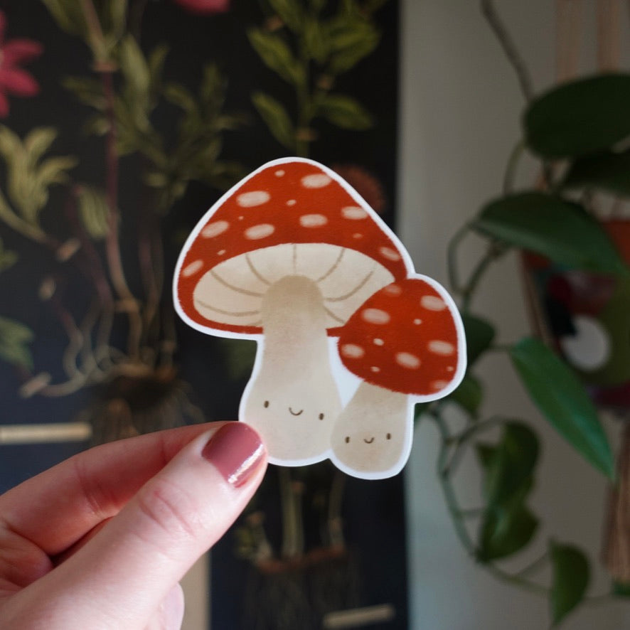 Fungus Friends - Mushroom Die Cut Vinyl Sticker